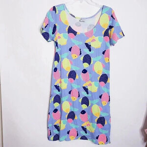 I Can Too Casual Wear Sun Dress Fish Prints Small